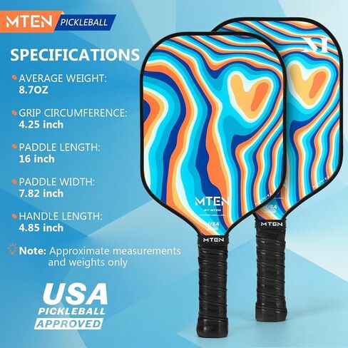 Pickleball Paddles, Carbon Fiber Pickleball Paddles, Lightweight Pickle Ball Paddle, Carbon Fiberglass Surface, USAPA Approved, Beginners & Competition, 1Pcs in Saudi Arabia