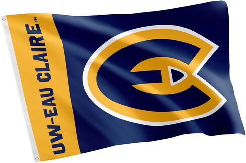 لافتات أعلام جامعة ويسكونسن ديزيرت كاكتوس أو كلير فلاج UWEC Blugolds 100% بوليستر للاستخدام الداخلي والخارجي 3×5 (اسم الفريق) in Saudi Arabia
