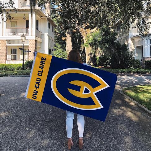 لافتات أعلام جامعة ويسكونسن ديزيرت كاكتوس أو كلير فلاج UWEC Blugolds 100% بوليستر للاستخدام الداخلي والخارجي 3×5 (اسم الفريق) in Saudi Arabia