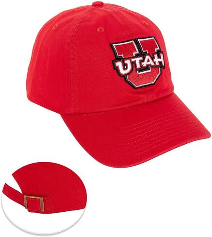 Desert Cactus University of Utah Baseball Hat UT Utes Brimmed Embroirderd Hats Cap Adjustable Cloth Strap Adult (Style I) Red in Saudi Arabia