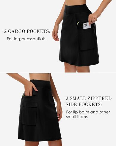 Kimmery Women's Quick Dry Cargo Skirt with 5 Pockets High Waisted Golf Skirts for Casual Hiking in Saudi Arabia