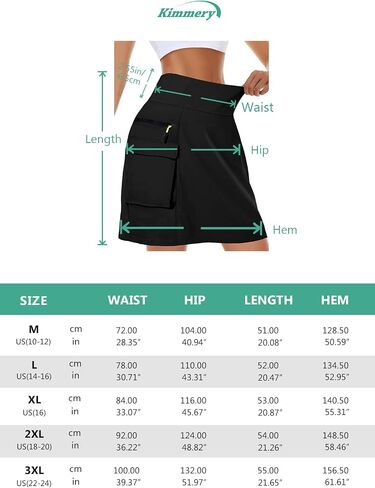 Kimmery Women's Quick Dry Cargo Skirt with 5 Pockets High Waisted Golf Skirts for Casual Hiking in Saudi Arabia