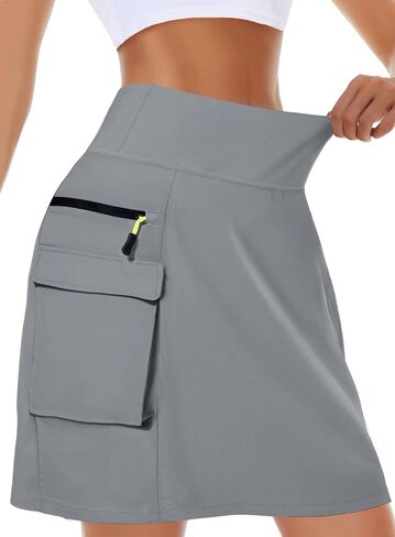 Kimmery Women's Quick Dry Cargo Skirt with 5 Pockets High Waisted Golf Skirts for Casual Hiking in Saudi Arabia