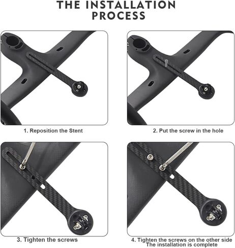 حامل مدمج للمقود للدراجة الأمامية، حامل عداد السرعة للدراجة متوافق مع Garmin/Cateye/Wahoo وBryton حامل ساعة إيقاف الدراجة من ألياف الكربون in Kuwait