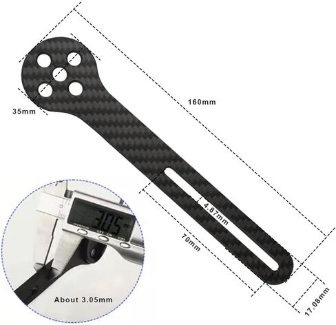 حامل مدمج للمقود للدراجة الأمامية، حامل عداد السرعة للدراجة متوافق مع Garmin/Cateye/Wahoo وBryton حامل ساعة إيقاف الدراجة من ألياف الكربون in Kuwait