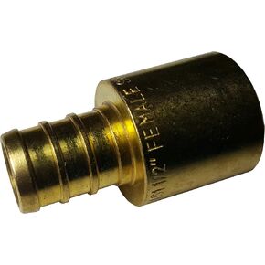 10 Pieces XFITTING 1/2" Pex x 1/2" Female Sweat Adapter, Pex B Crimp Version, Brass