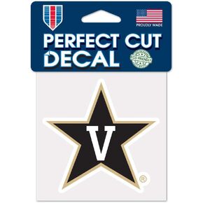 WinCraft NCAA Vanderbilt Commodores Decal4x4 Perfect Cut Color Decal, Team Colors, One Size