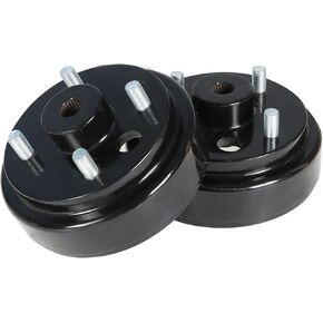 WFLNHB Pair (2) Brake Drum Hub Replacement for EZGO 2 cycle gas (82-93) & Electric TXT 82+ 17082-G2, 17298-G1, 19186-G1P