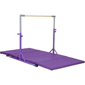 Z ATHLETIC Kip Bar and Folding Gymnastics Mat, 4 Ft x 8 Ft x 2 in