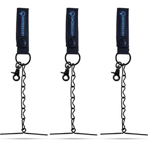 OHCESSORY Electricians Tape Holder Chain with Keyring and Trigger Snap Hook – Tape Thong with Button Strap for Tool Belt and Tool Pouch – Holds up to 10 Rolls of Tape (Pack 3) - OL-96833-3