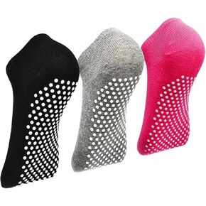 ELUTONG Yoga Socks Non Slip Socks with Grips 3-6 Pairs Non Skid Pilates Ballet Barre Hospital Socks for Women