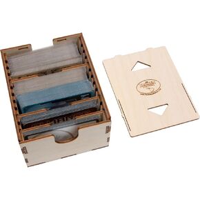 The Broken Token Case for Standard and European Size Cards - Wood Card Case with Four Adjustable Dividers
