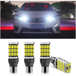4 Pack LED Car Reverse Lights, T15 4014 45SMD Chipsets Backup Light Blinker Bulb, Car Brake Stop Canbus Error Free Turn Signal Light, Non Polarity 12V DC W16W (Yellow)