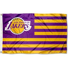 WinCraft Los Angeles Lakers Americana Stripes Nation 3x5 Flag