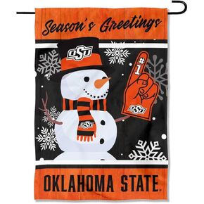 Oklahoma State Cowboys Holiday Winter Snow Garden Banner Flag