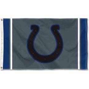 WinCraft Indianapolis Colts Blackout Sideline Flag Outdoor Indoor 3x5 Foot Banner