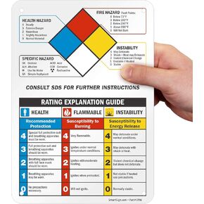 SmartSign "Health, Fire Hazard, Specific Hazard" NFPA Guide Sign | 7" x 10" Plastic