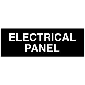 All Quality Basic Electrical Panel Sign - Fire Regulation Safety Compliance Sign - Black - Small (5 Pack)