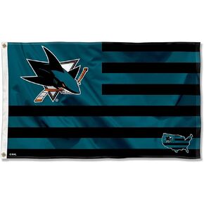 WinCraft San Jose Sharks American Nation 3x5 Flag