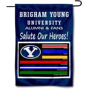 Brigham Young Cougars Salute Our Heroes Garden Banner Flag