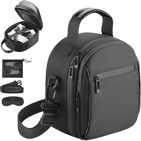 FOREGOER Hard Carrying Case Compatible with Oculus/Meta Quest 3,Quest 2, Apple Vision Pro, VR Gaming Headset and Touch Controllers, Travel Bag with Lens Cover for Oculus Quest 2/Quest 3 Accessories