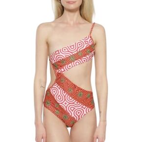 The Xenia (Maze Stargaze) One-Piece Swimsuit Handmade Bathing Suit with Hand-Embroidered Details