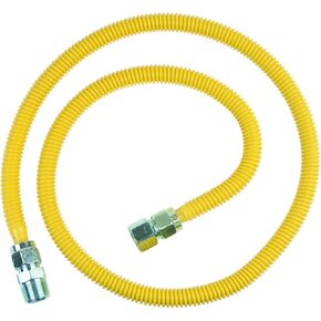 BrassCraft CSSC21-60 P 3/4-Inch FIP x 3/4-Inch MIP x 60-Inch ProCoat Gas Appliance Connector, 5/8-Inch, OD 93,200 BTU, Yellow