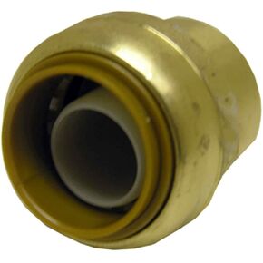 LASCO 19-8084 Magnagrip, Brass Push Fit Fitting, Use On PEX, CPVC or Copper Pipe, 5/8-Inch OD Cap