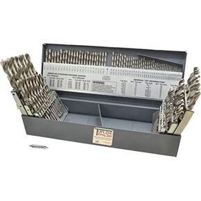Topline Drill Bit Set 115pcs Fractional Letter Number Bright Finish