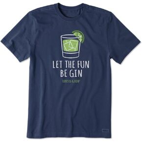 Life is Good Men's Let The Fun Be Gin Short Sleeve Crusher Tee