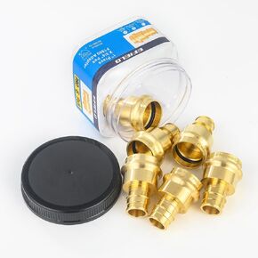 Pro 6-Pack EFIELD 1 inch Copper Press X 3/4 inch PEX-A Expansion Coupling Brass Fittings Adapter For Copper and Pex Pipe Connection