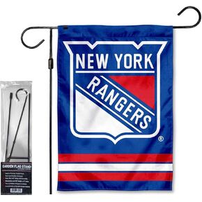 WinCraft New York Rangers Garden Flag and Pole Stand Mount Holder