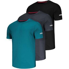 3/5 Pack Men's T Shirts Gym T Shirts for Men Running Shirts Dry Fit Workout Shirts Training Shirts Exercise T Shirts