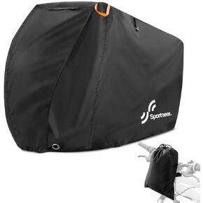 Sportneer Bike Cover: 190T Waterproof Outdoor Bicycle Covers for Preventing Rain Sun UV Dust Wind with Anti-theft Lock Holes and Storage Bag for Mountain Road Electric Bike