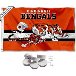 Cincinnati Bengals Throwback Retro Vintage Banner and Tapestry Wall Tack Pads