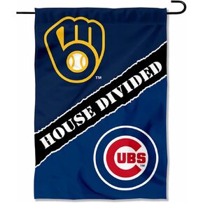 WinCraft House Divided Brewers and Cubs Double Sided Garden Flag