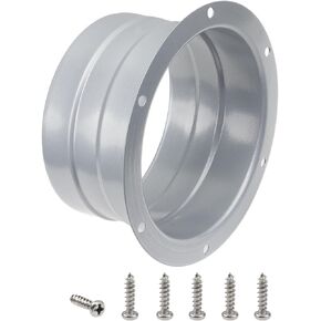 Dryer Vent Wall Plate 4Inch Metal Air Duct Connector Flange Panel Inlet Outlet Exhaust Fitting for Wall Ceiling Heating Cooling Ventilation Pipe (Round)