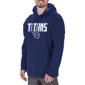 Zubaz Men's NFL Team Color, Primary Logo Hooded Hoodie with Viper Print Details