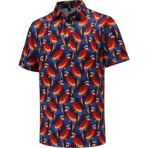 Golf Shirts for Men Short Sleeve Performance Moisture Wicking Dry Fit Mens Funny Golf Polo Shirts