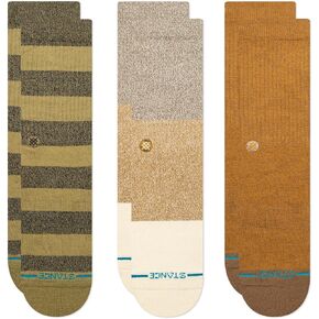 Stance Unisex Cubical Crew 3-Pack Chive Large