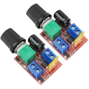 2PCS DC Motor Governor 3V 6V 12V 24V 35V Adjustable Speed Controller Regulation Switch 5A Ultra Small Dimmer with Speed Control Knob