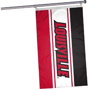 FOCO NCAA Louisville Cardinals Unisex Double Sided 3' x 5' Team Logo Horizontal Flag, Horizontal 3' x 5', One Size