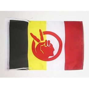 American Indian Movement Flag 18'' x 12'' cords - Native American tribe SMALL flags 30 x 45cm - Banner 18x12 in - AZ FLAG