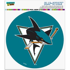 NHL San Jose Sharks Logo Automotive Car Window Locker Circle Bumper Sticker