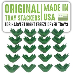 16 Pc Original Tray Stackers for Harvest Right Freeze Dryer Trays – Stacks 5 Trays – Green - Freeze Dryer Machine Accessories – Freeze Dried Food Storage - Made in USA
