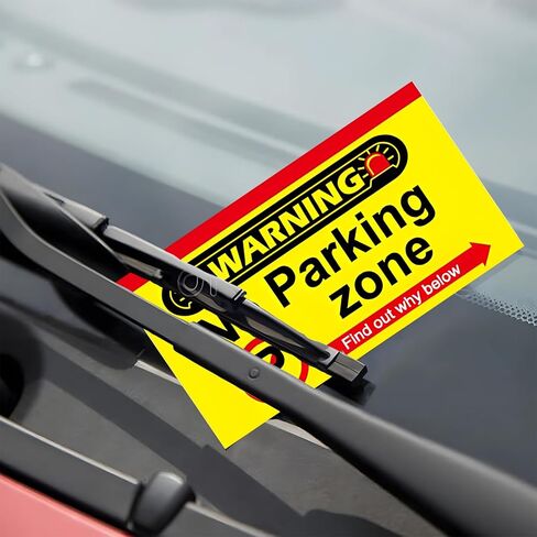 300 قطعة من بطاقات وقوف السيارات السيئة، بطاقات منطقة عدم ركن السيارات، بطاقات وقوف السيارات السيئة مقاس 3.5 × 2 بوصة مع أسباب مخالفة متعددة in Kuwait