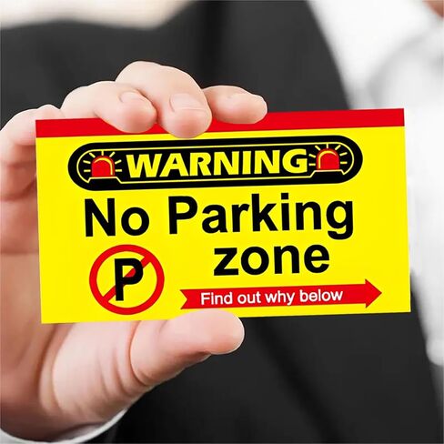 300 قطعة من بطاقات وقوف السيارات السيئة، بطاقات منطقة عدم ركن السيارات، بطاقات وقوف السيارات السيئة مقاس 3.5 × 2 بوصة مع أسباب مخالفة متعددة in Kuwait