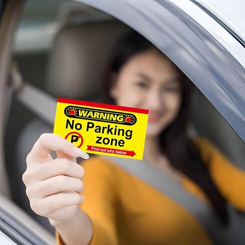 300 قطعة من بطاقات وقوف السيارات السيئة، بطاقات منطقة عدم ركن السيارات، بطاقات وقوف السيارات السيئة مقاس 3.5 × 2 بوصة مع أسباب مخالفة متعددة in Kuwait