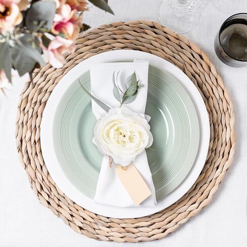 Pearl Napkin Rings Set of 12 Pink Flower Napkin Rings Rose Pearl Napkins Holders Rustic Dinner Table Rings for Wedding Party Banquet Birthday Table Decor, 1.9 x 4.1 in in Saudi Arabia