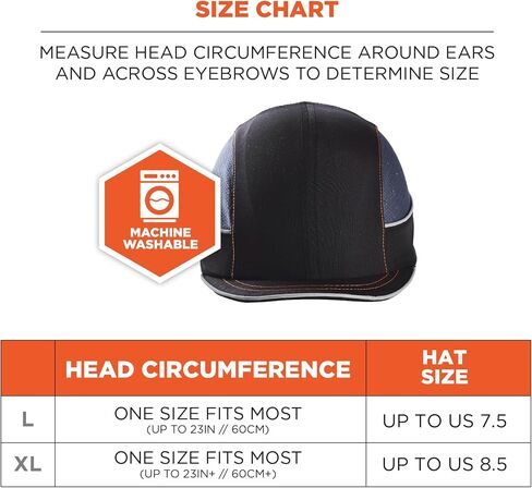 Ergodyne Safety Bump Cap, Baseball Hat Style, Comfortable Head Protection, Long Brim, Skullerz 8950, Navy Blue, Long in Kuwait